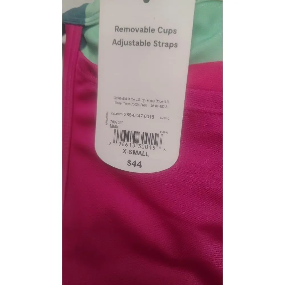 New Xersion Swim Tankini Top Women's Size XS Swimsuit Bathing Suit Fast Ship